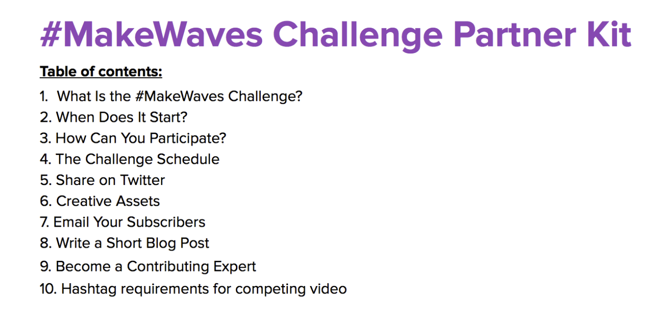 #makewaves influencer kit