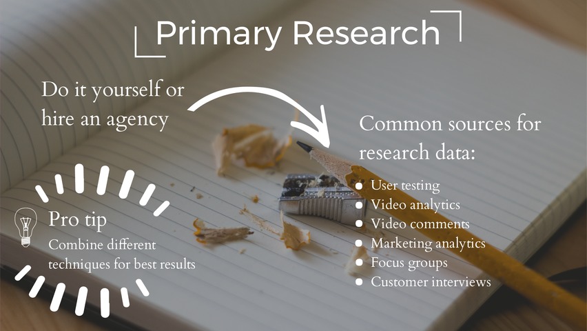 Primary research for creating effective videos