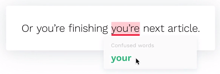 Grammarly correction